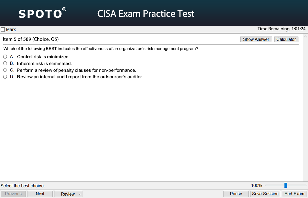 Latest ISACA CISA Practice Exam & Questions Dumps 2024 SPOTO